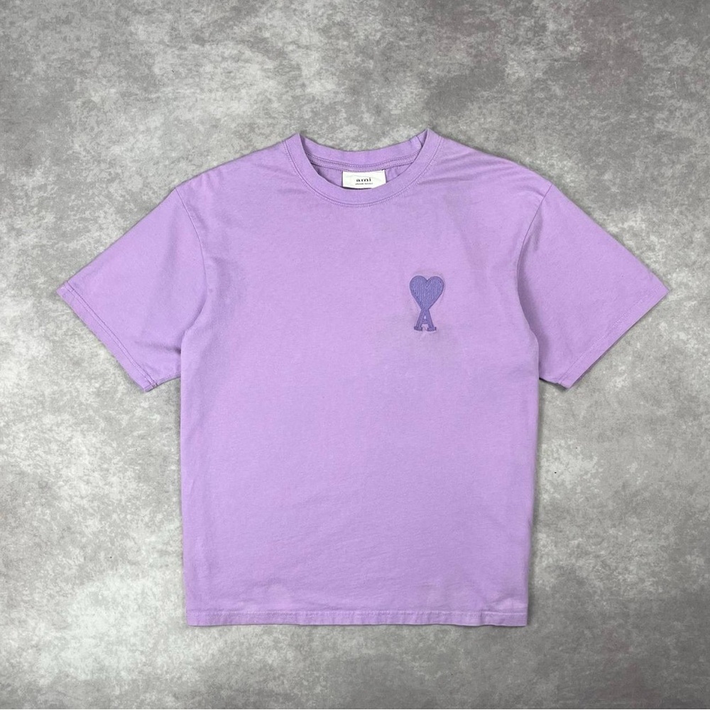 [48] AMI Heart Embroidered Loose Logo Oversized T-Shirt M Size